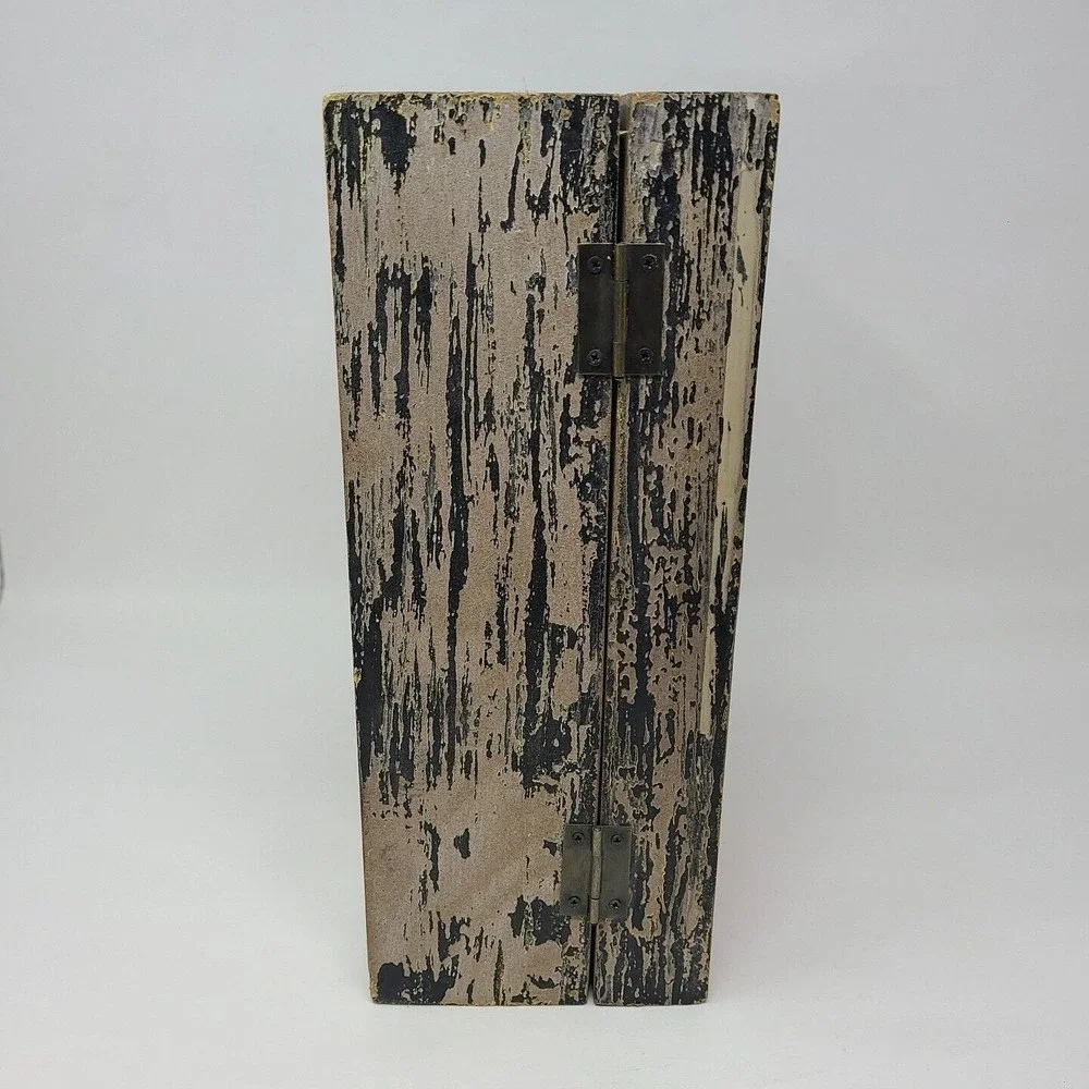 Distressed Clock Jewelry Box Wooden Hanging Setting 12